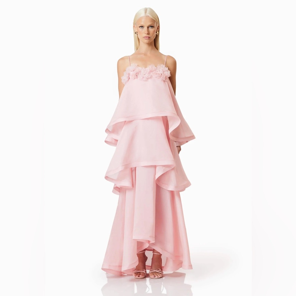 OMR x ELLIATT: Swallowtail Day To Night Maxi Dress In Pink